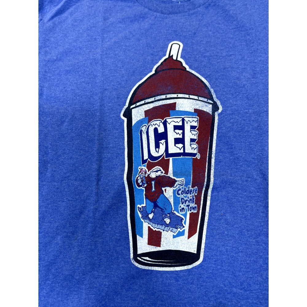Icee Polar Bear Shirt T Shirt Large  Blue Coldest Drink‎ in Town - Picture 2 of 9